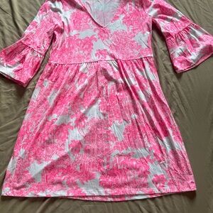 Lilly Pulitzer Pink and White Casual Dress